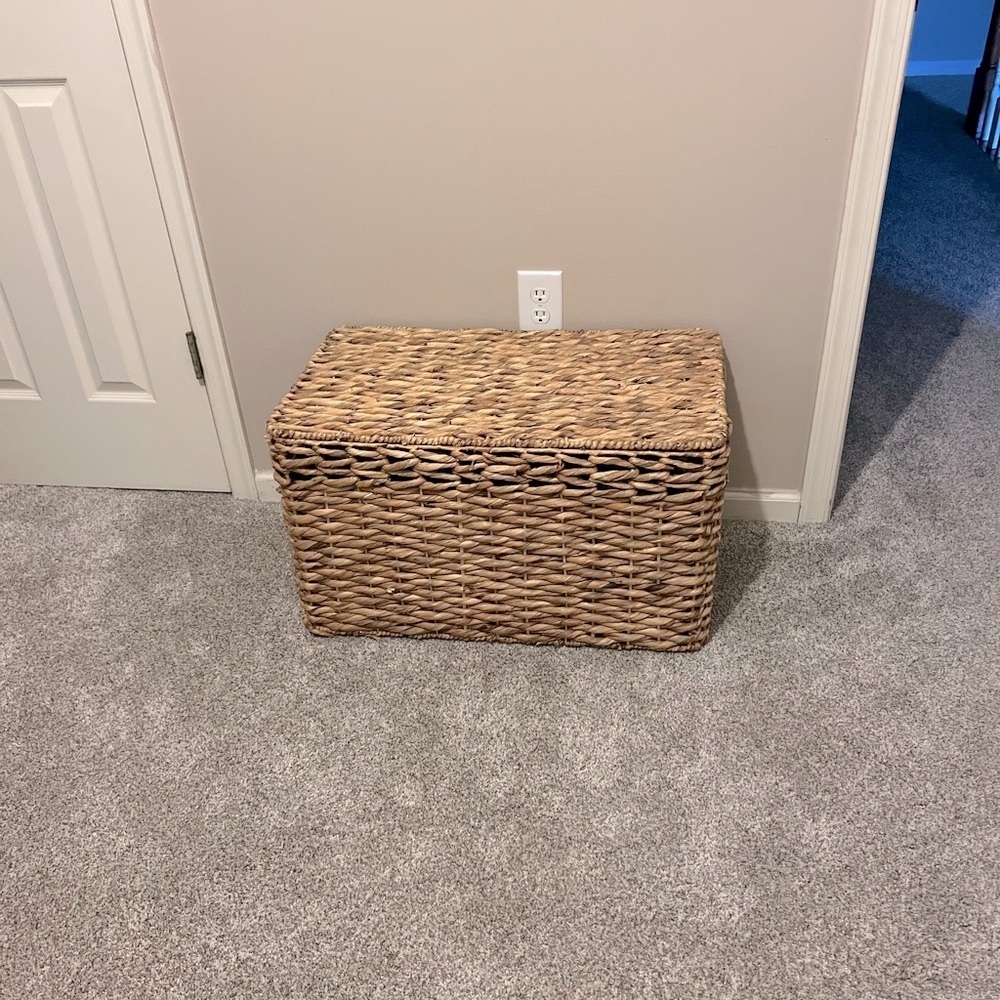Woven Wicker Storage Trunk